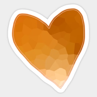 Gold Mosaic Heart Sticker